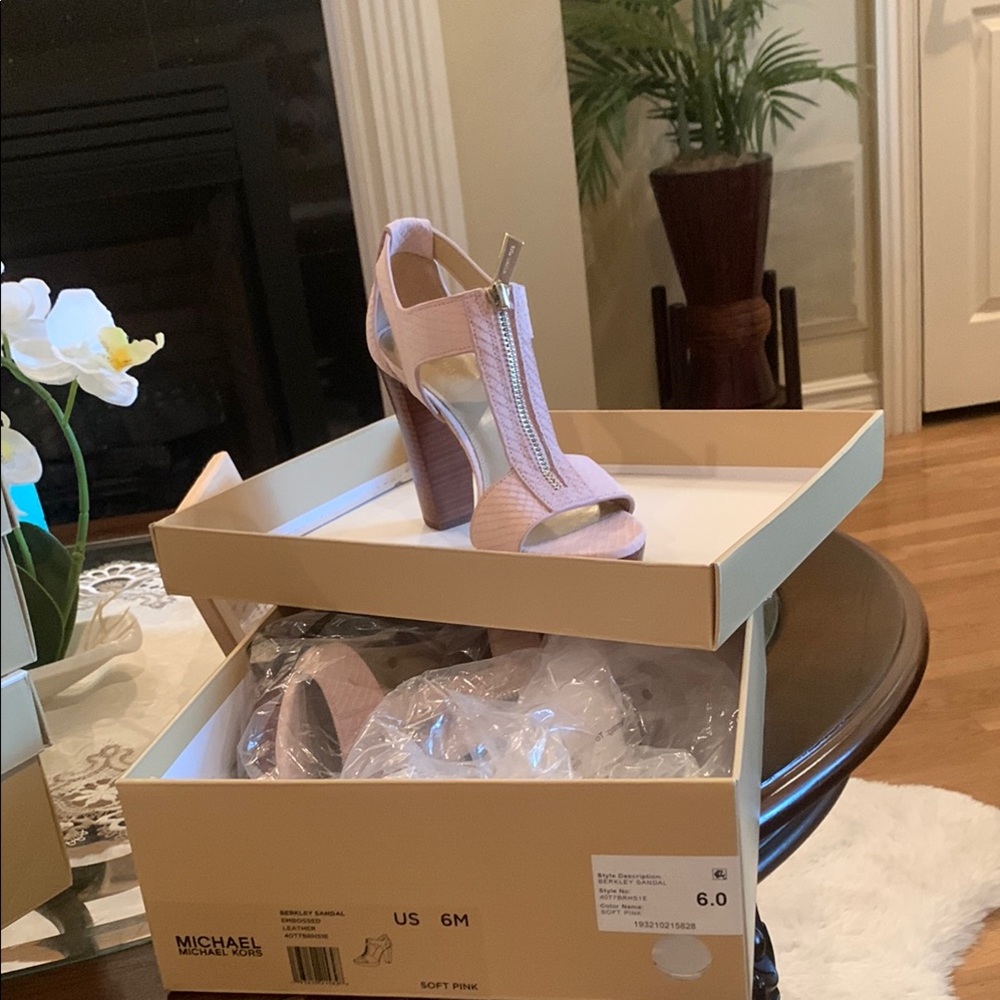Michael Kors Soft Pink Heeled Sandals